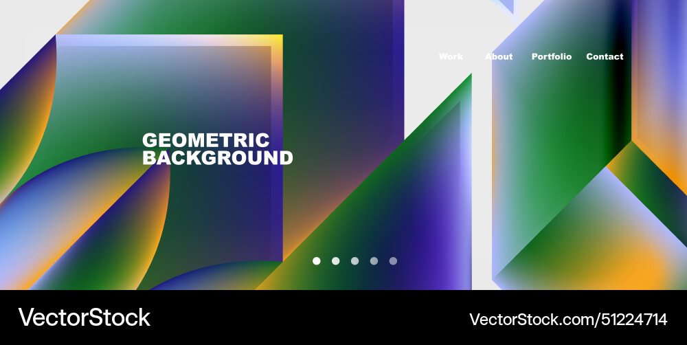 Colorful gradients with abstract geometric shapes Vector Image