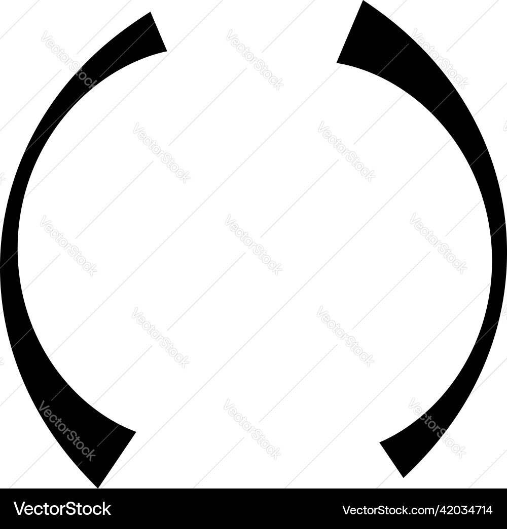 Concentric radial lines circles icon segmented Vector Image
