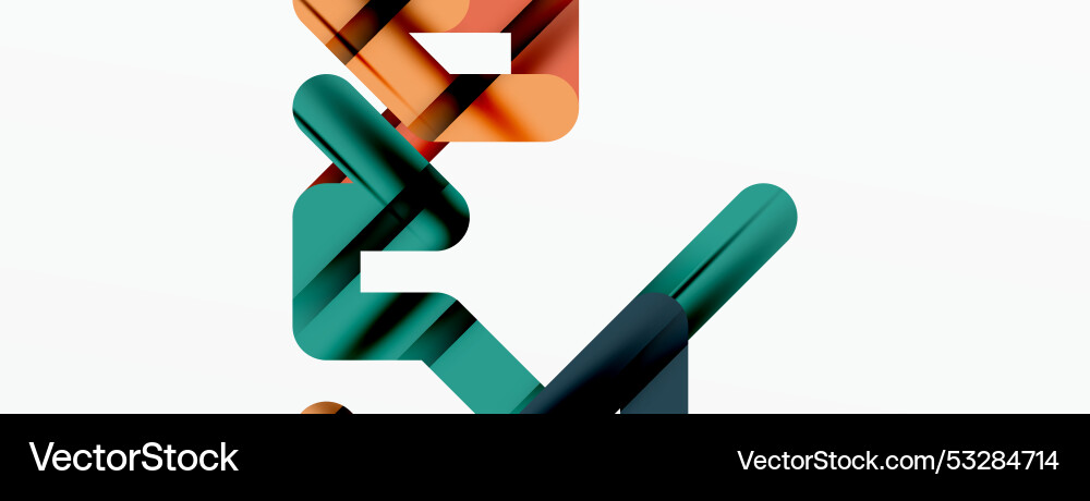 Dynamic colorful lines minimal abstract background vector image