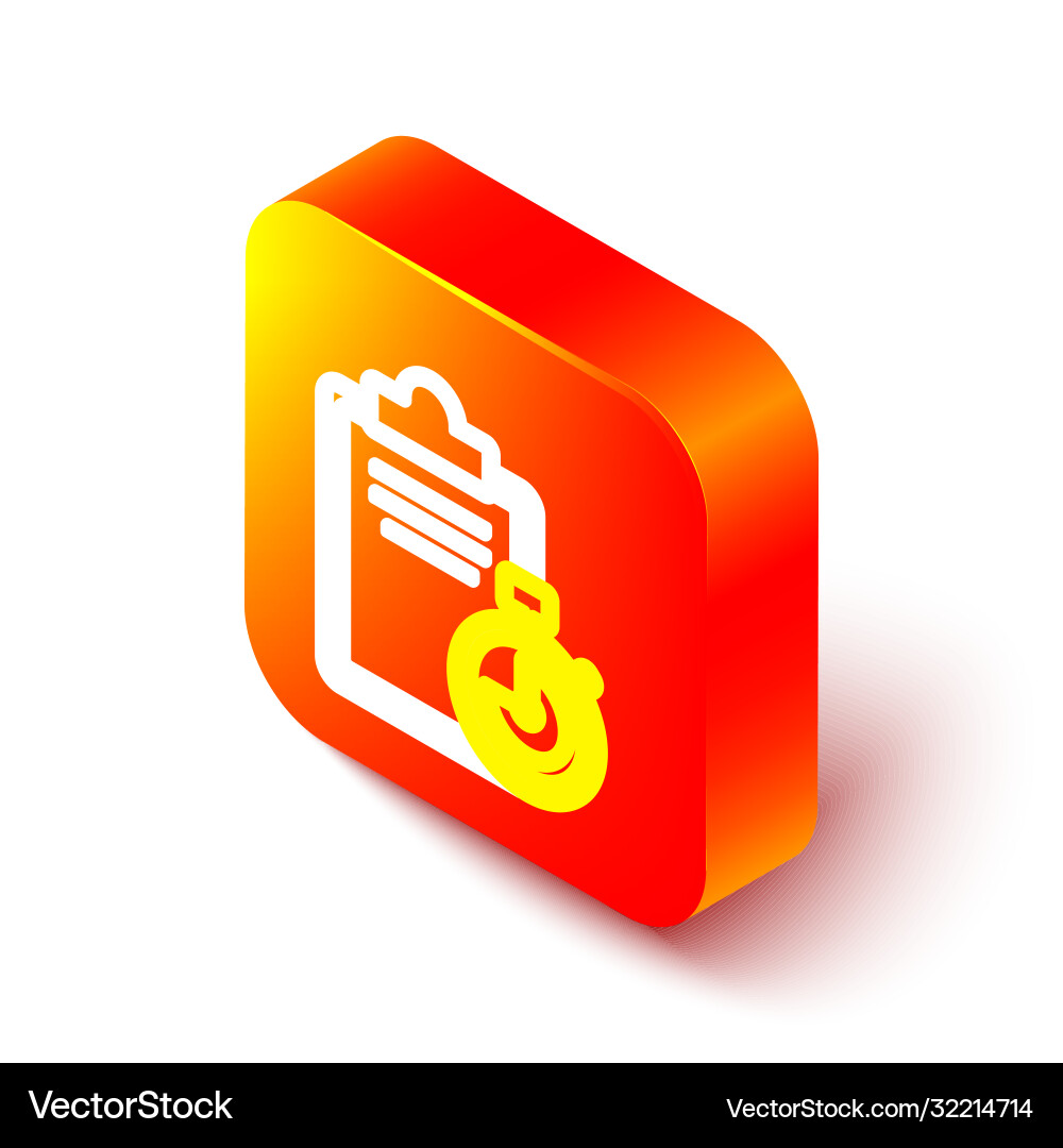 Isometric line verification delivery list Vector Image