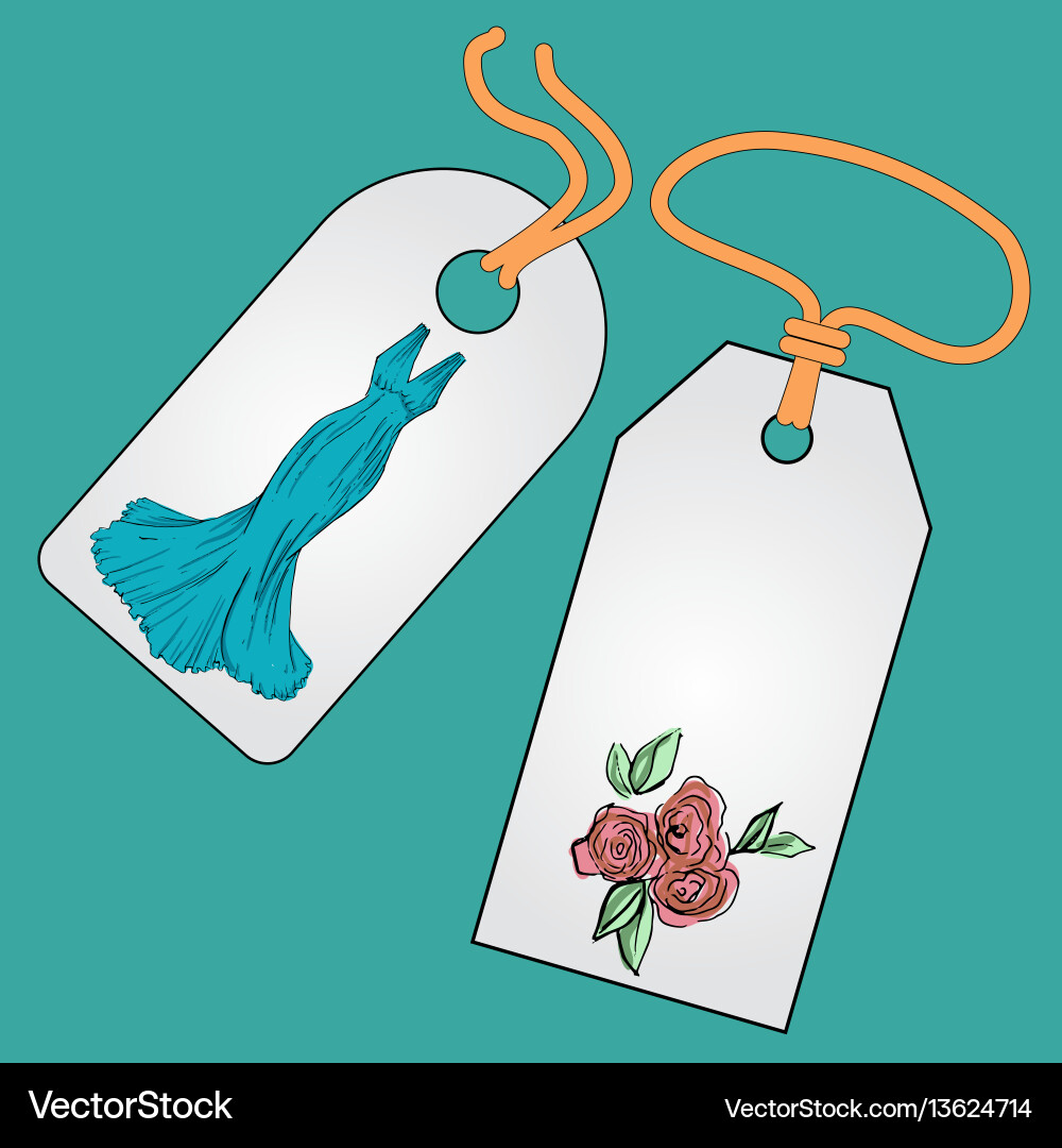 Label badge price tag with the image Label badge price tag with the image vector image