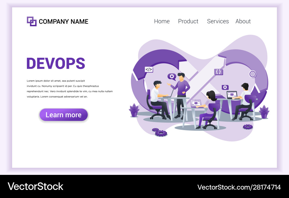 Modern flat design concept programmers at work Modern flat design concept programmers at work vector image