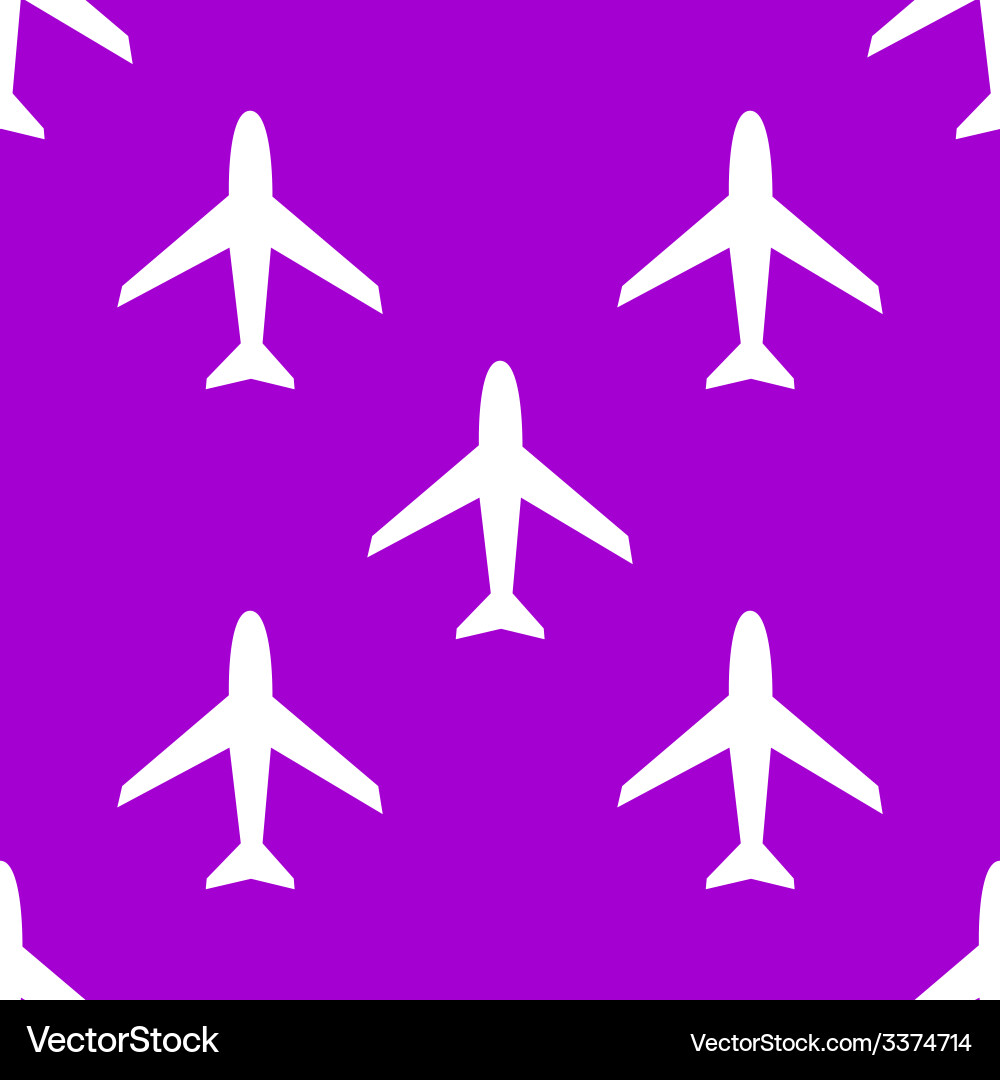 Plane web icon flat design seamless pattern vector image