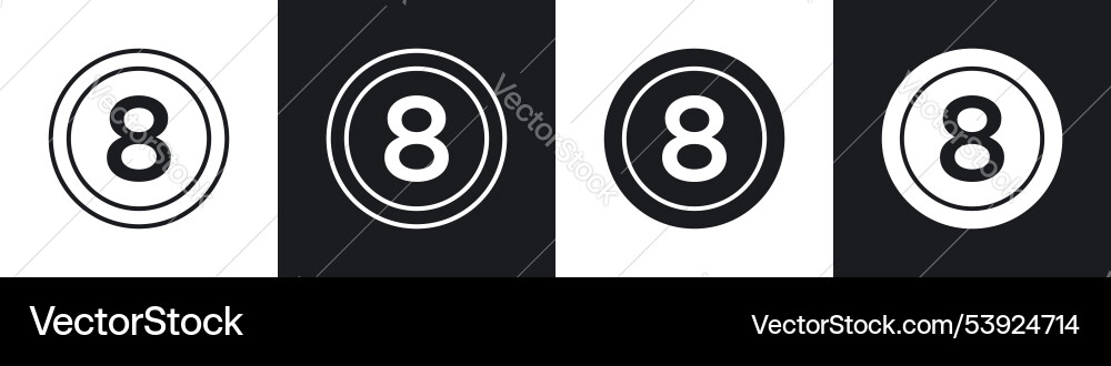 Pool 8 ball icon Royalty Free Vector Image - VectorStock