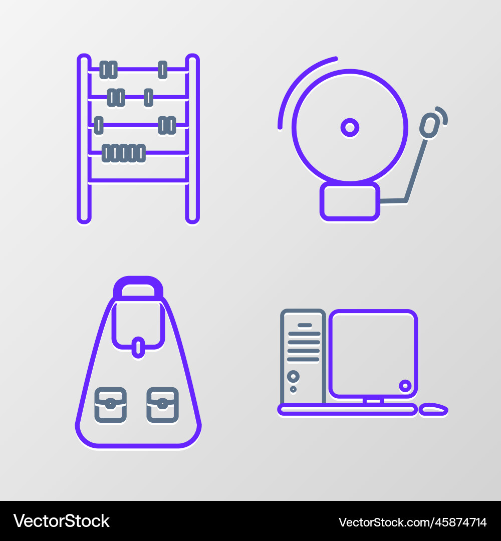 Set line computer monitor with keyboard and mouse Set line computer monitor with keyboard and mouse vector image