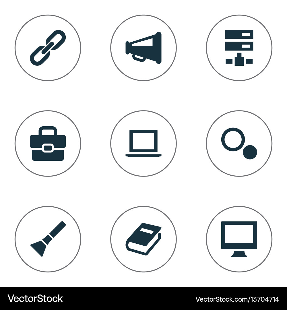 Set of simple web icons vector image