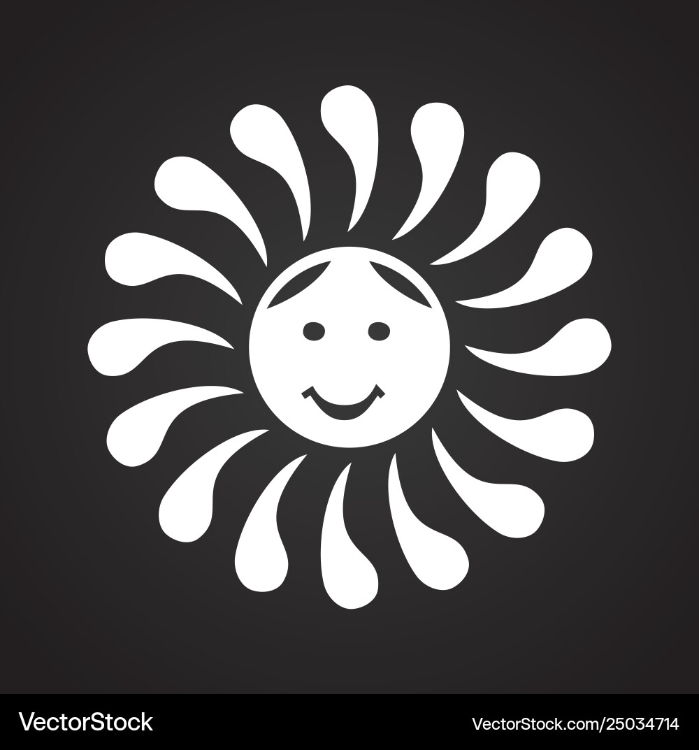 Sun icon on background for graphic and web design Vector Image