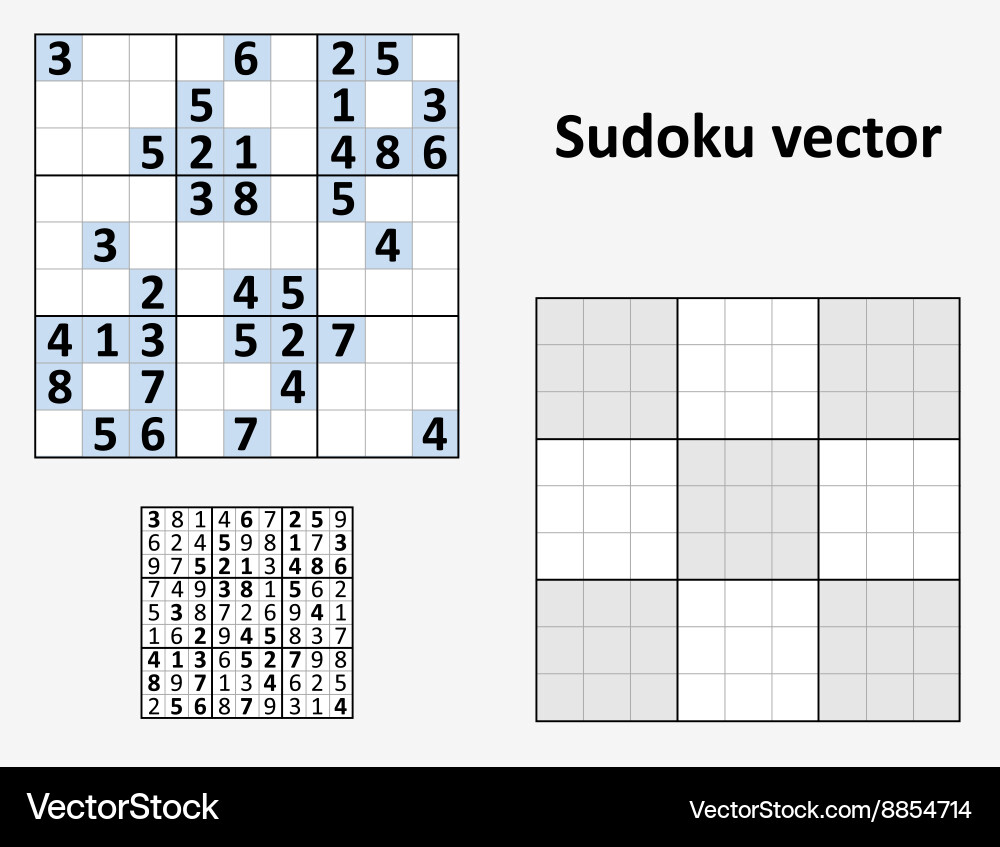 Symmetrical sudoku Vector Image