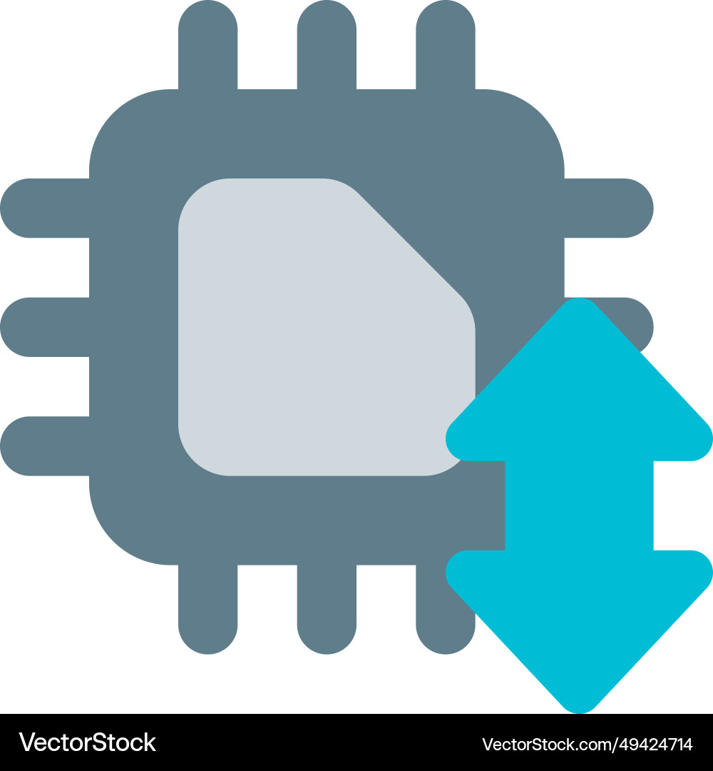 Transferring information with use of microchip Vector Image