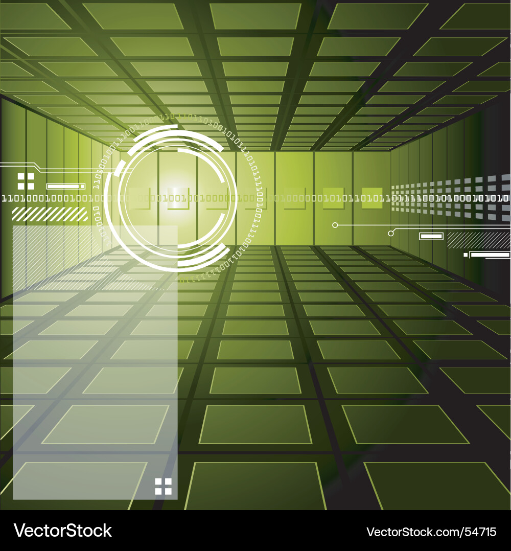 3D Futuristic Technology Background vector image