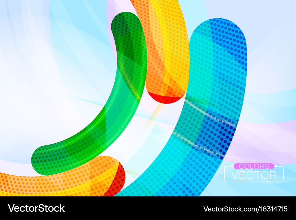Abstract color curve scene vector image