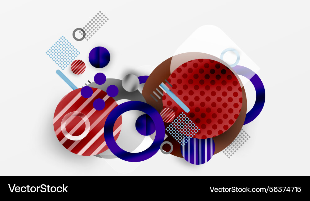 Abstract composition overlapping shapes circles Abstract composition overlapping shapes circles Vector Image