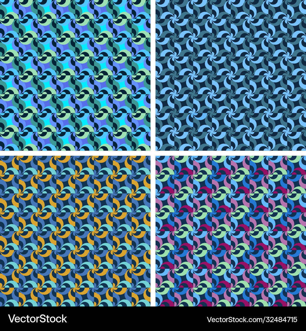 Abstract geometric elements patterns set Abstract geometric elements patterns set vector image