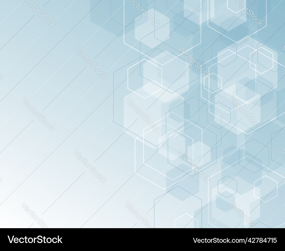 Abstract hexagon pattern with copy space Vector Image