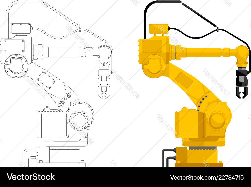 Assembly Robot - Industrial Automation vector image