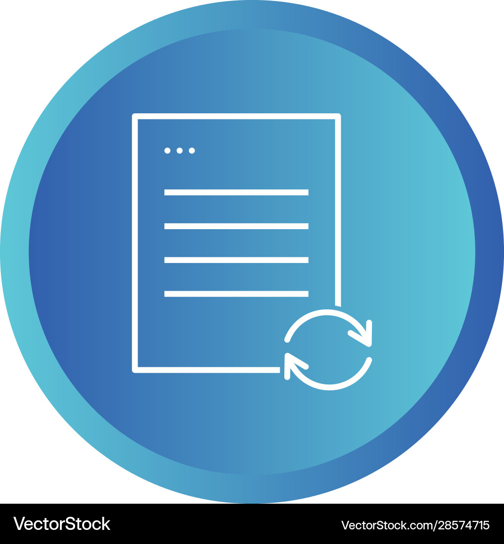 Beautiful sync data line icon Vector Image