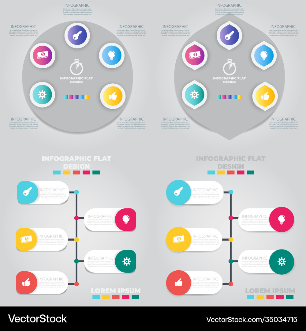 Business data visualization process chart Vector Image