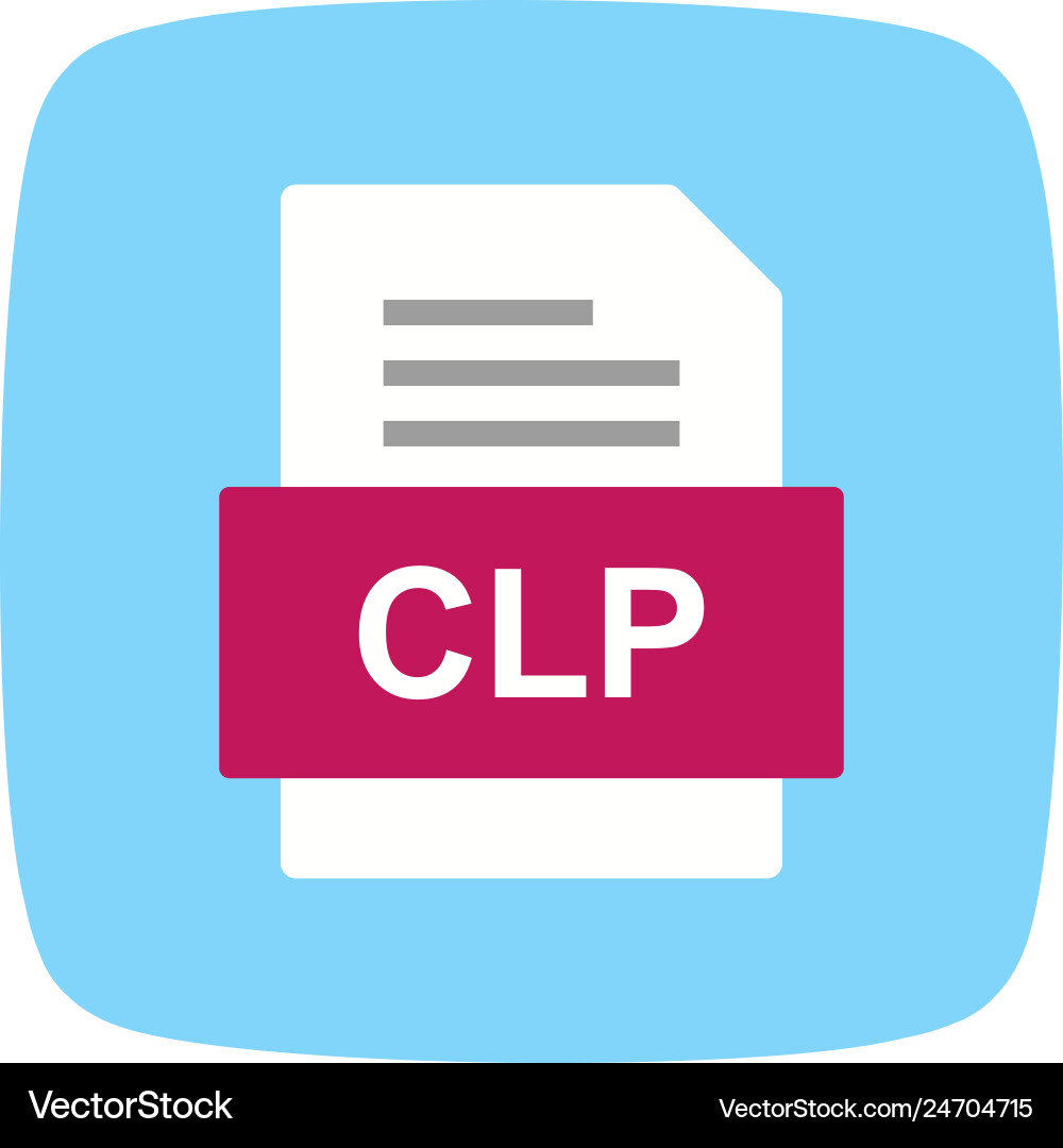Clp file document icon vector image