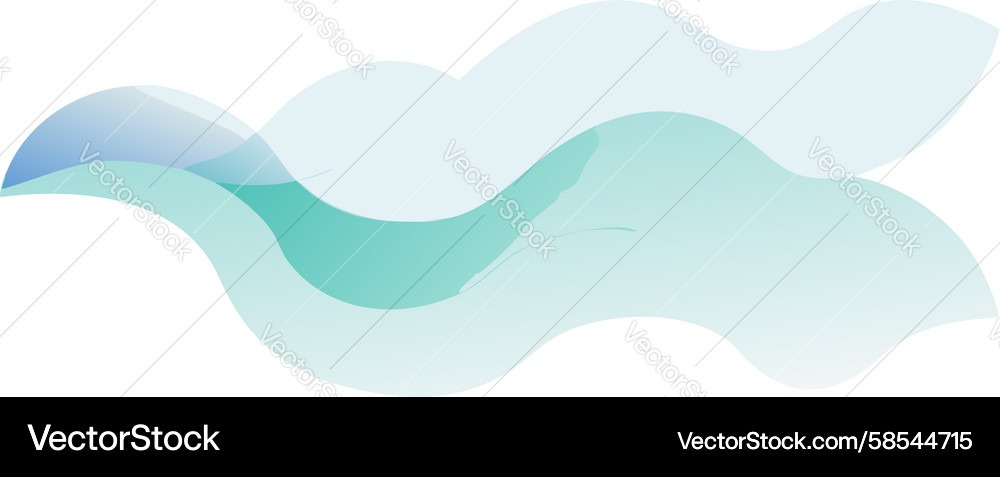 Fluid Wavy Gradient Lines Vector Image