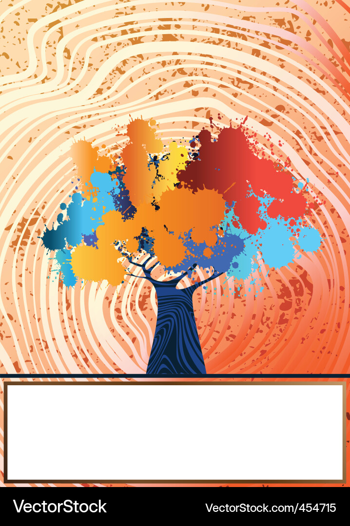 Grungy tree Vector Image