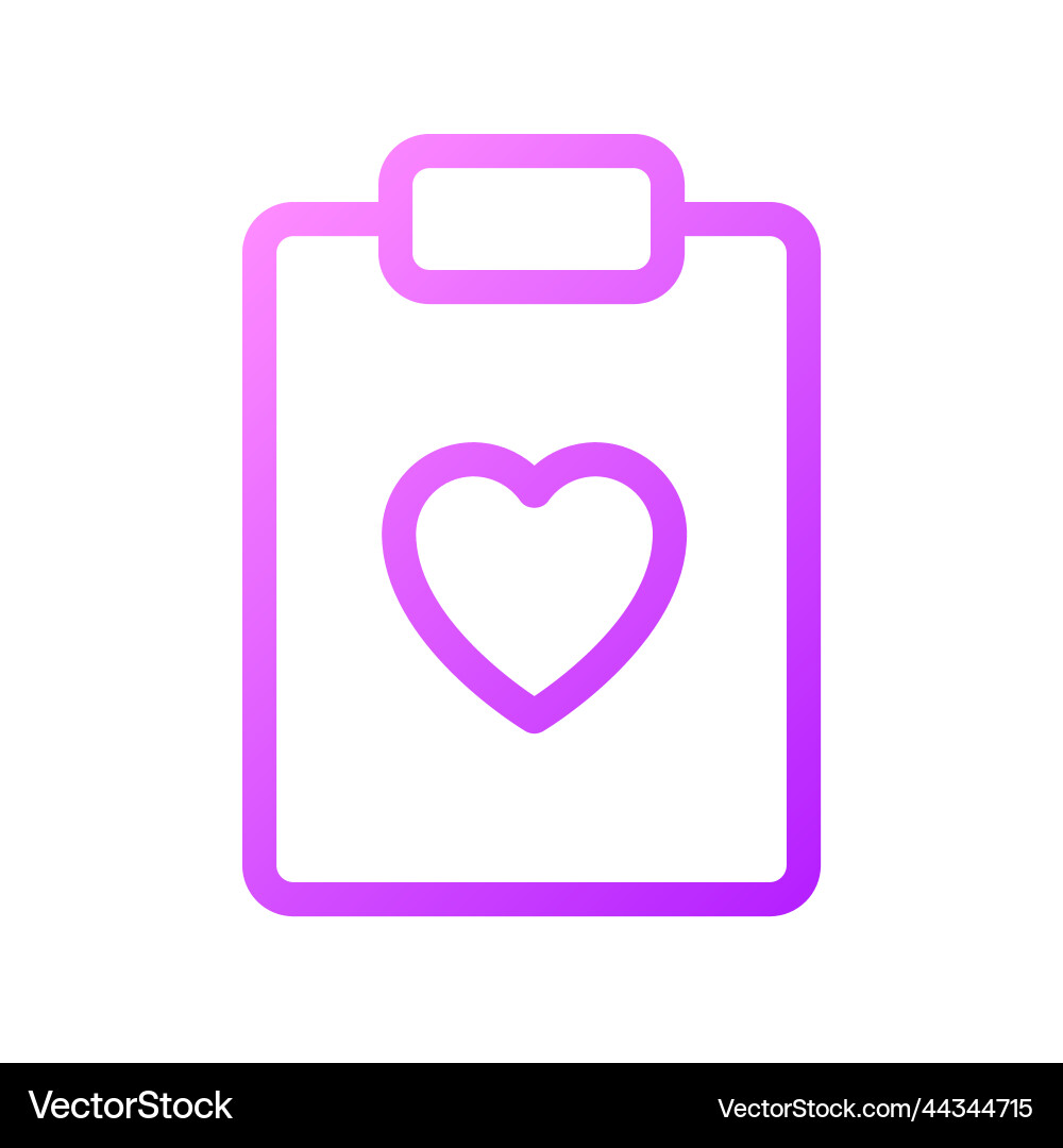 Health record pixel perfect gradient linear ui Vector Image