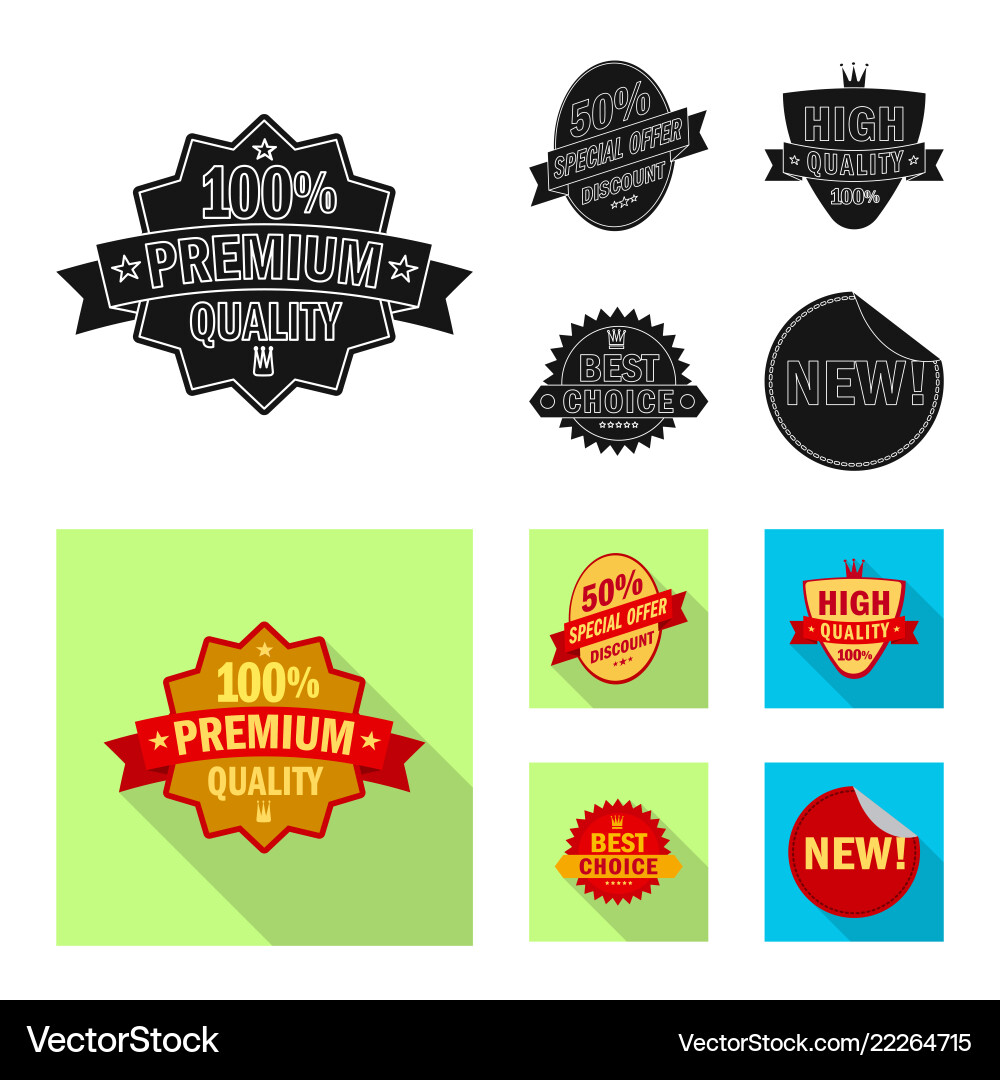 Isolated object of emblem and badge icon Vector Image