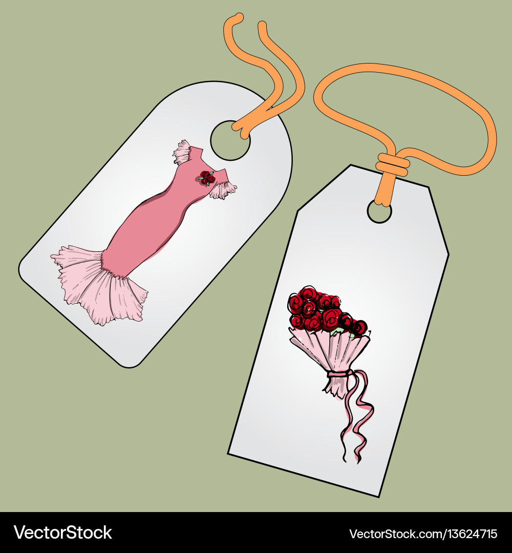 Label badge price tag with the image Label badge price tag with the image vector image