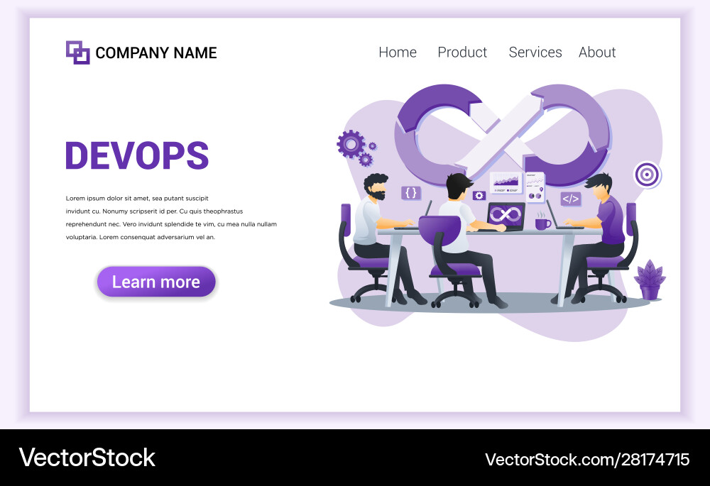 Modern flat design concept programmers at work Modern flat design concept programmers at work vector image