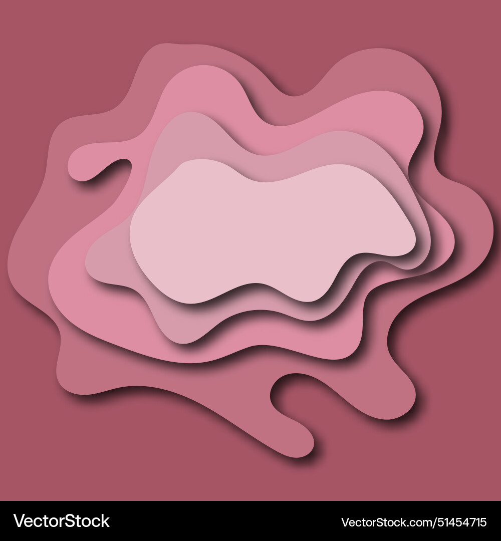 Multi layers soft colorful texture 3d papercut Vector Image