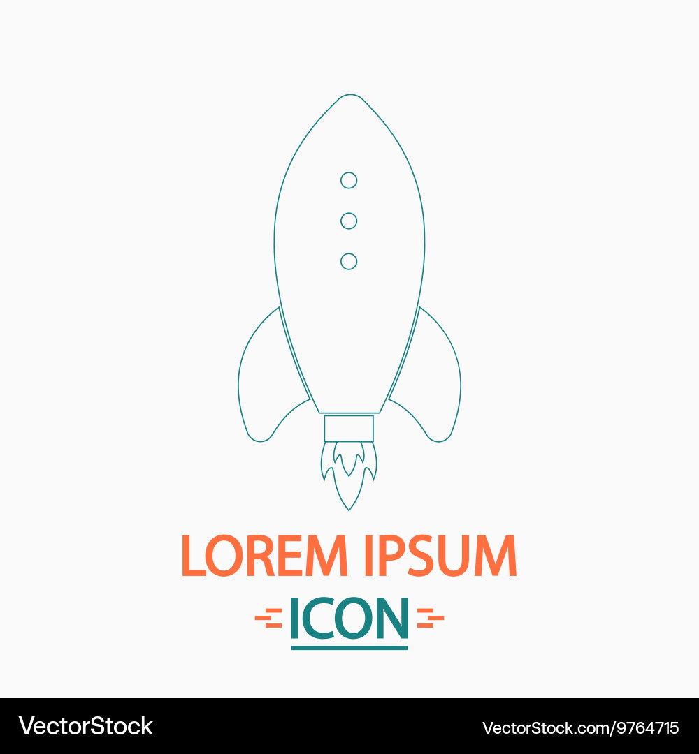 Rocket computer symbol Rocket computer symbol vector image