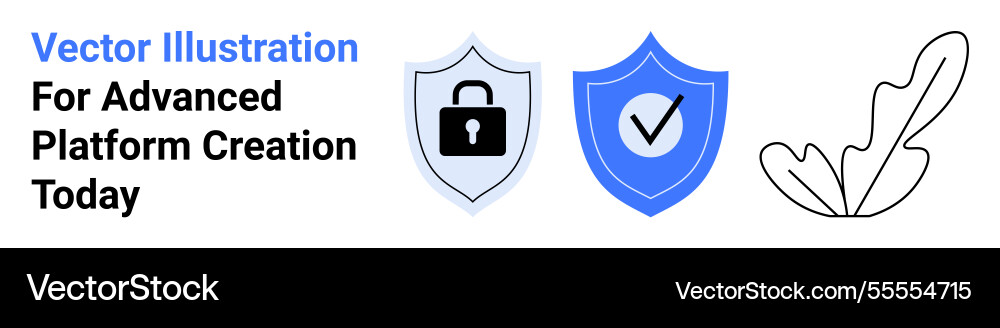 Security shields with lock and checkmark icon Security shields with lock and checkmark icon vector image