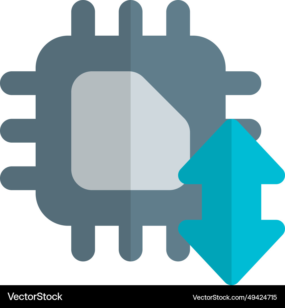 Transferring information with use of microchip Vector Image