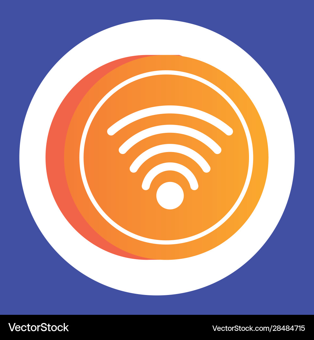 Wifi connection signal button icon Wifi connection signal button icon vector image