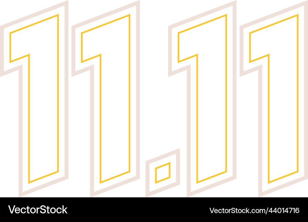 11 number golden color Vector Image