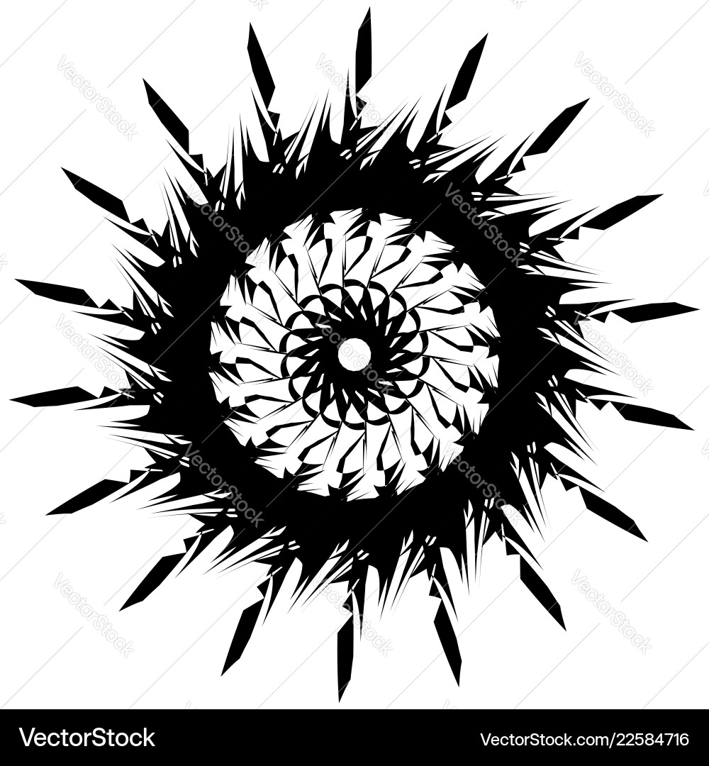Abstract concentric mandala motif design element Abstract concentric mandala motif design element vector image