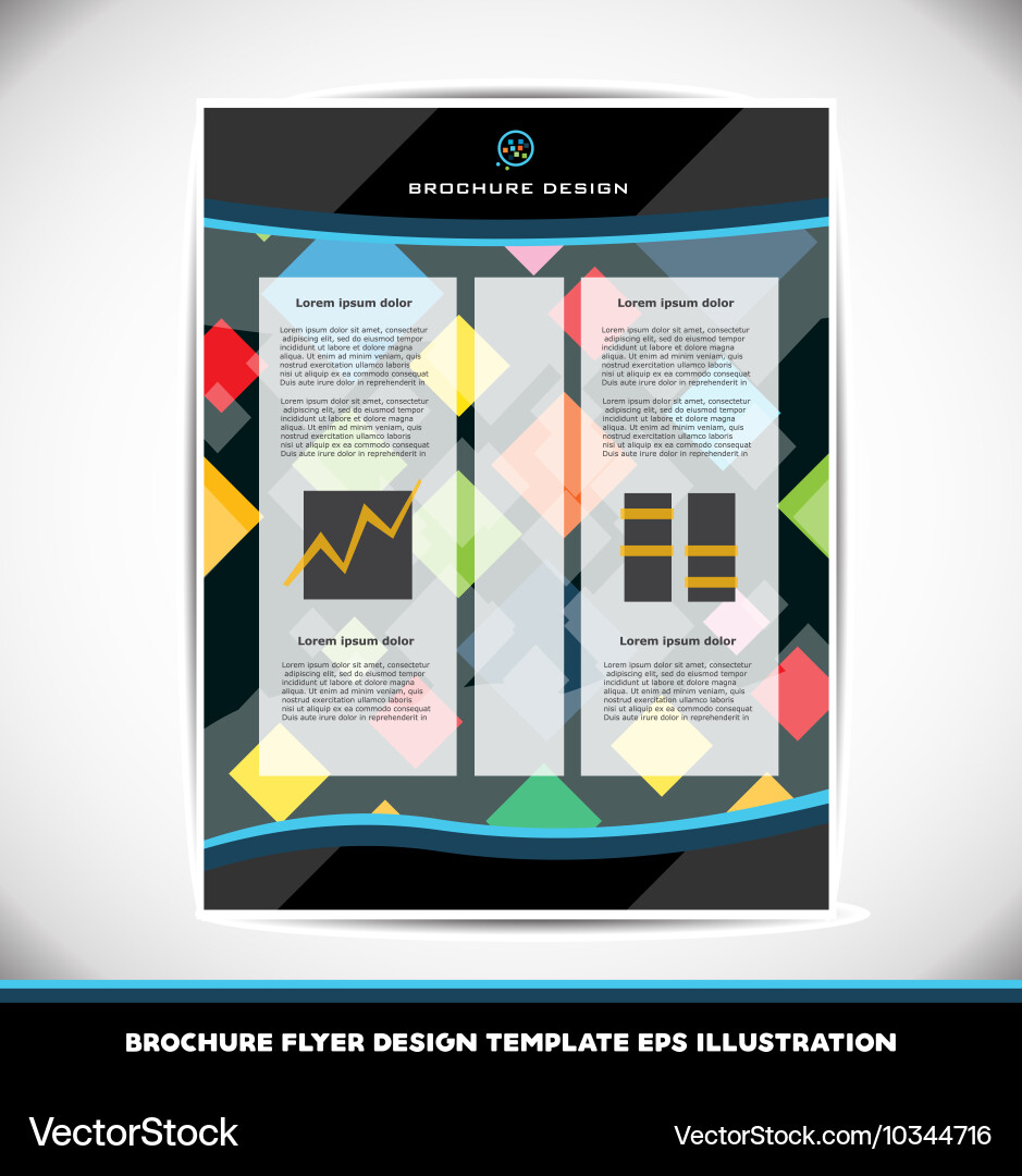 Abstract pattern brochure design layout template vector image