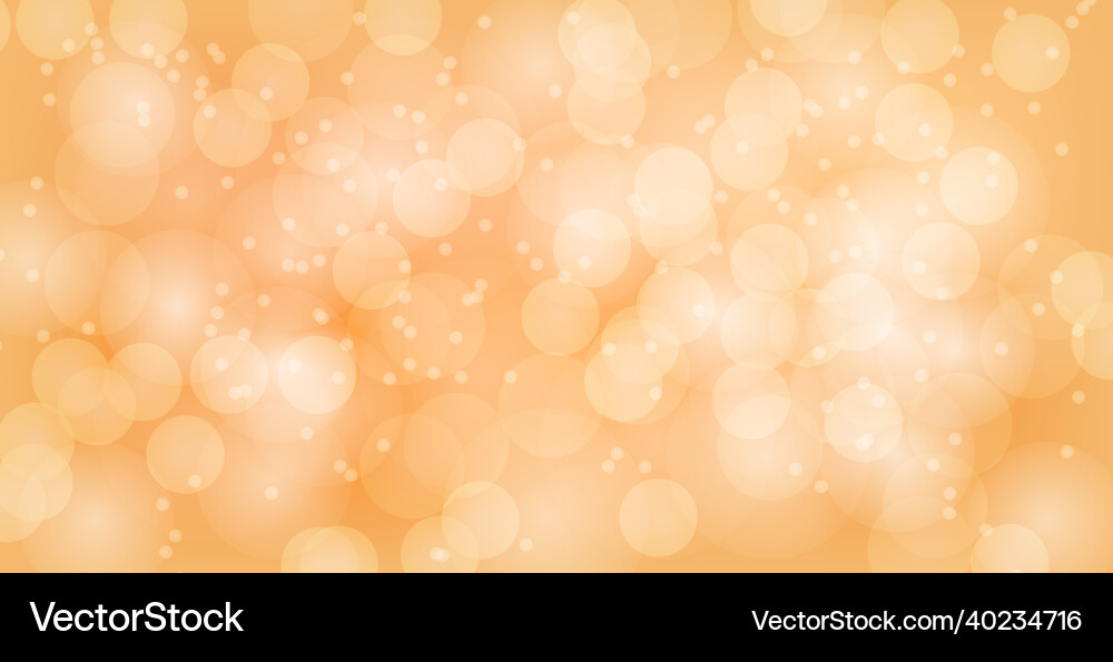 Abstract yellow bokeh background with defocused vector image