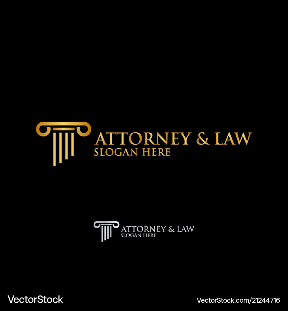 Attorney Law Logo Template - Abstract Vector Image