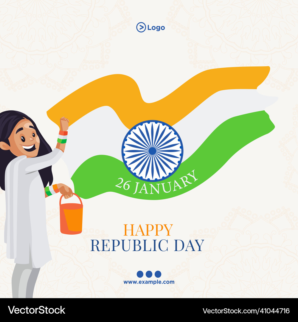 Bannerdesign von india happy republic day Bannerdesign von india happy republic day vektorbild