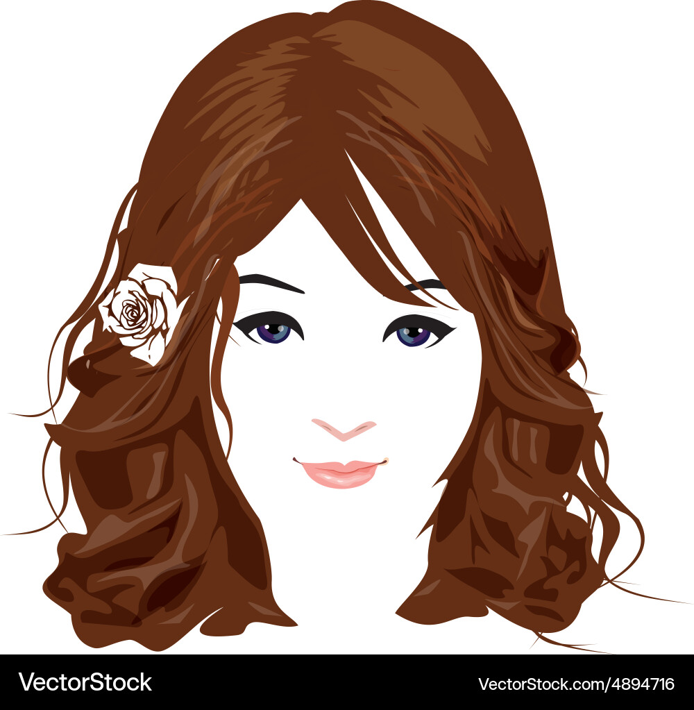 Beautiful face 1 Royalty Free Vector Image - VectorStock