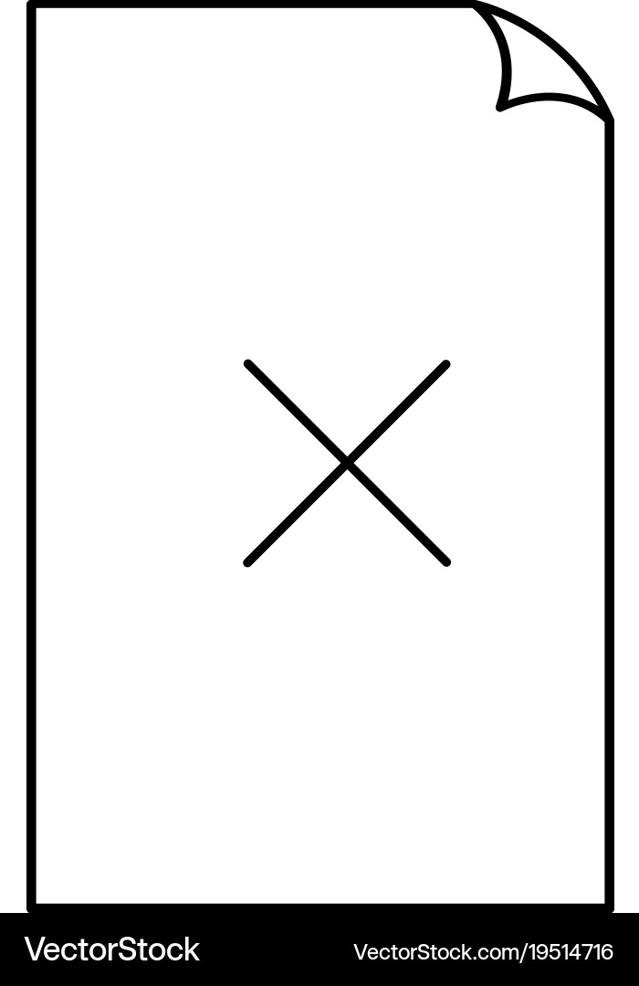 Delete file document vector image