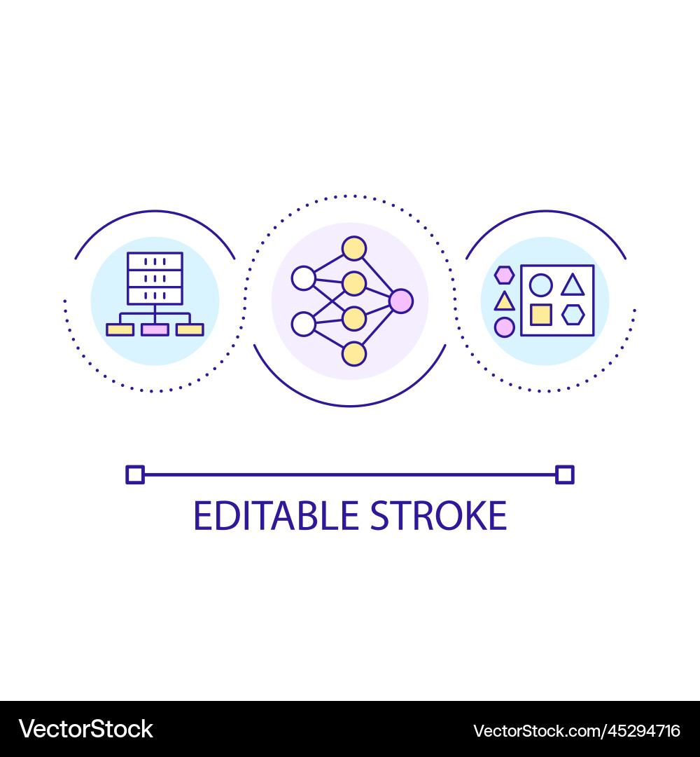Digital data segregation loop concept icon Vector Image