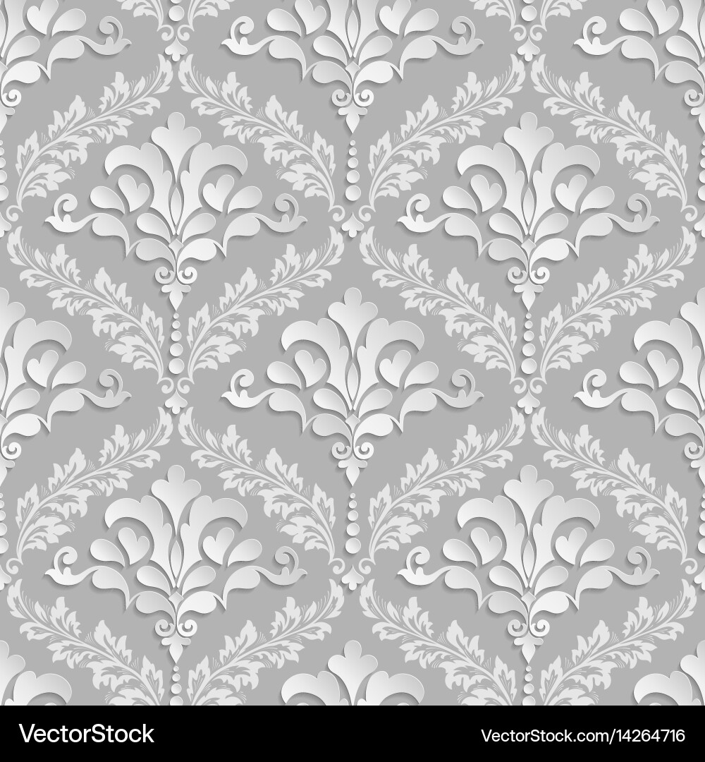 Elegant Damask Pattern Background vector image
