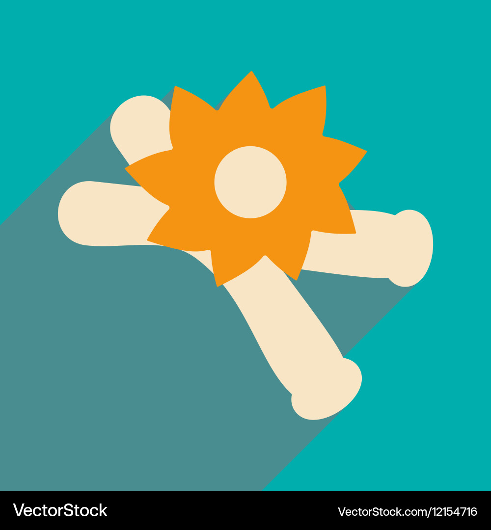 Flat with shadow icon and mobile application Vector Image