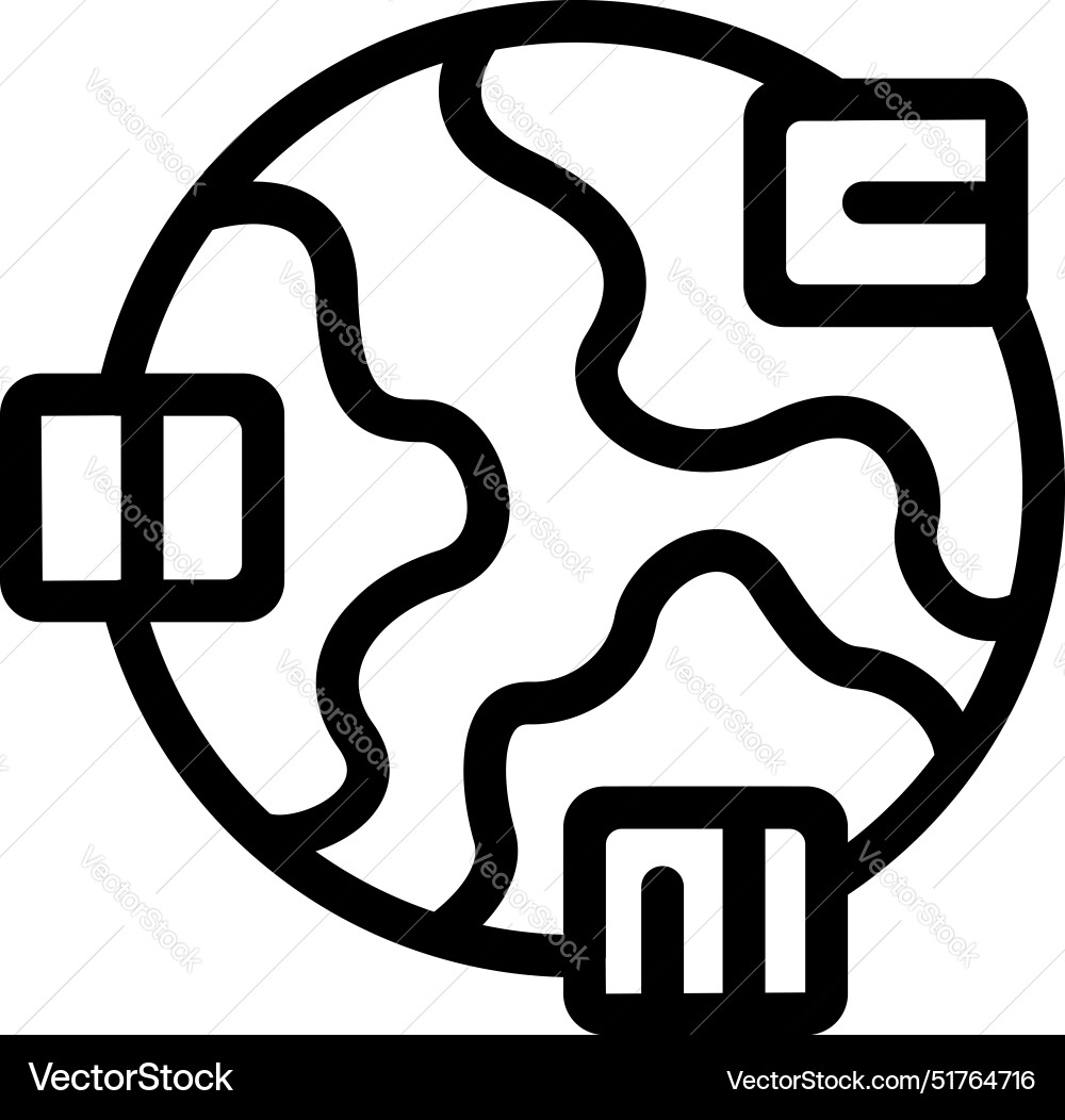 Global network connecting world with digital data Global network connecting world with digital data vector image