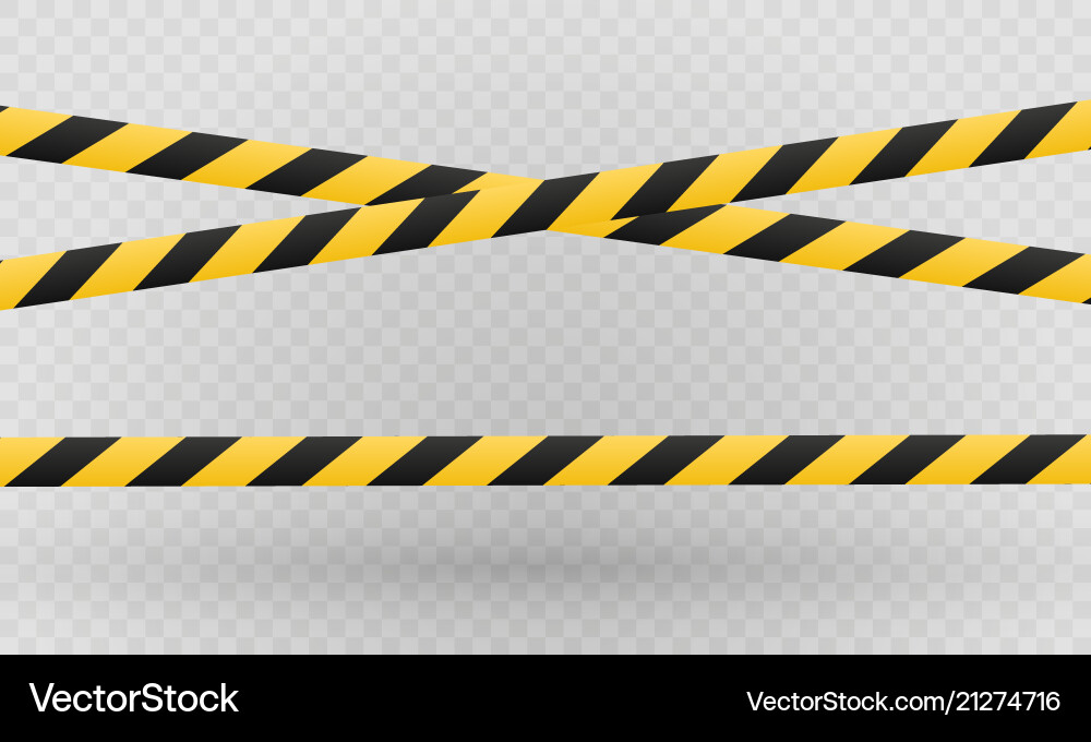 Isolated lines of insulation realistic warning Isolated lines of insulation realistic warning Vector Image