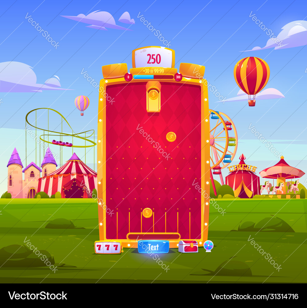Mobile game app background application interface Mobile game app background application interface vector image
