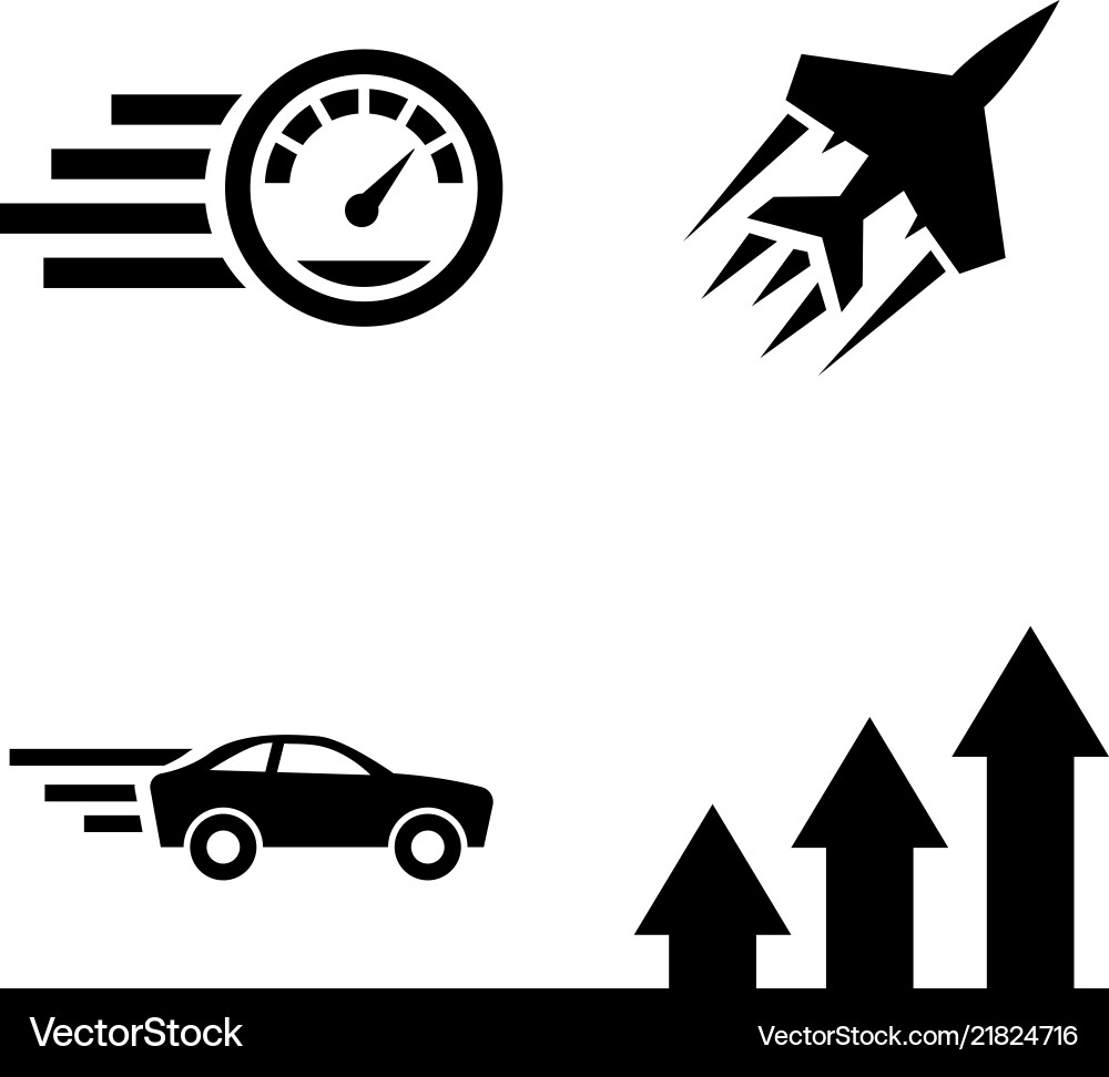 Performance speed simple related icons Performance speed simple related icons vector image