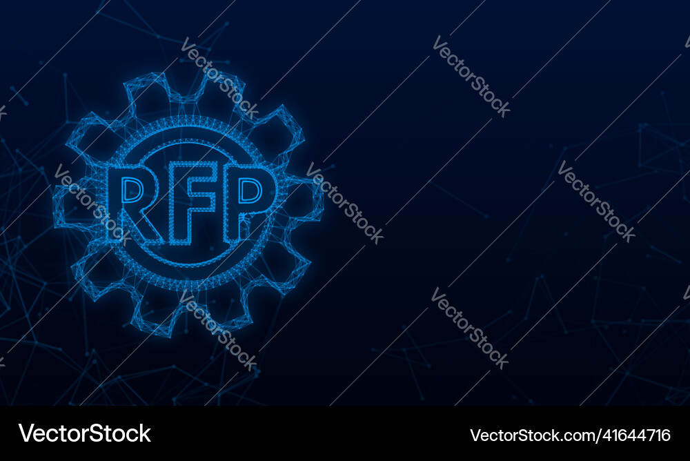 Rfp request for proposal plexus icon stock Rfp request for proposal plexus icon stock vector image