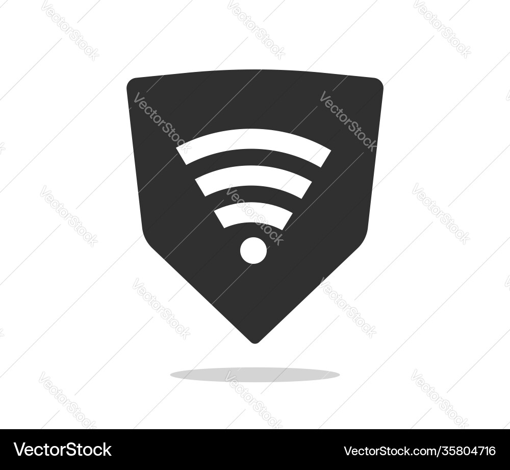 Secure protected wifi network connection Vector Image